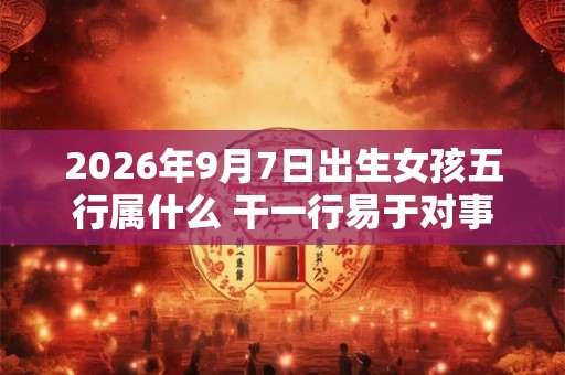 2026年9月7日出生女孩五行属什么 干一行易于对事物热衷