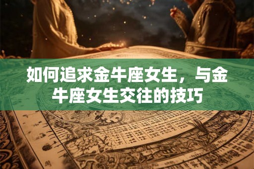 如何追求金牛座女生，与金牛座女生交往的技巧
