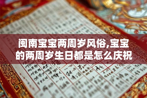 闽南宝宝两周岁风俗,宝宝的两周岁生日都是怎么庆祝的？