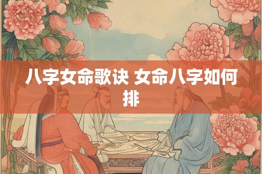 八字女命歌诀 女命八字如何排 八字女命歌诀 女命八字如何排