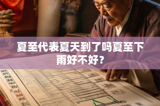 夏至代表夏天到了吗夏至下雨好不好？