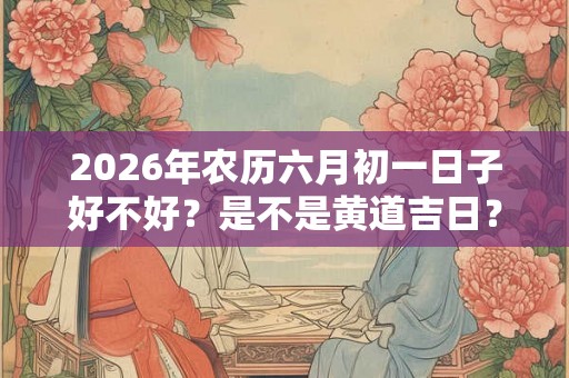 2026年农历六月初一日子好不好？是不是黄道吉日？