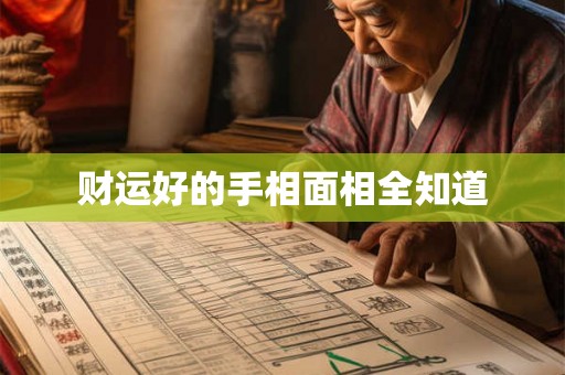 财运好的手相面相全知道