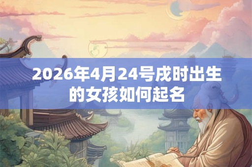 2026年4月24号戌时出生的女孩如何起名