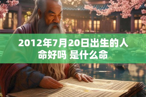 2012年7月20日出生的人命好吗 是什么命