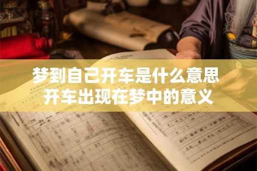 梦到自己开车是什么意思 开车出现在梦中的意义