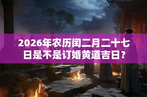 2026年农历闰二月二十七日是不是订婚黄道吉日? 2026年农历闰二月二十七日是不是订婚黄道吉日?