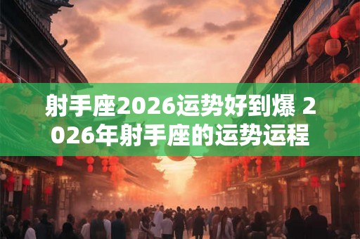 射手座2026运势好到爆 2026年射手座的运势运程