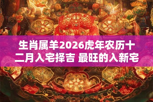 生肖属羊2026虎年农历十二月入宅择吉 最旺的入新宅好日子