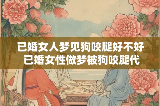 已婚女人梦见狗咬腿好不好 已婚女性做梦被狗咬腿代表什么是否有什么预示意义 已婚女人梦见狗咬腿好不好 已婚女性做梦被狗咬腿代表什么是否有什么预示意义