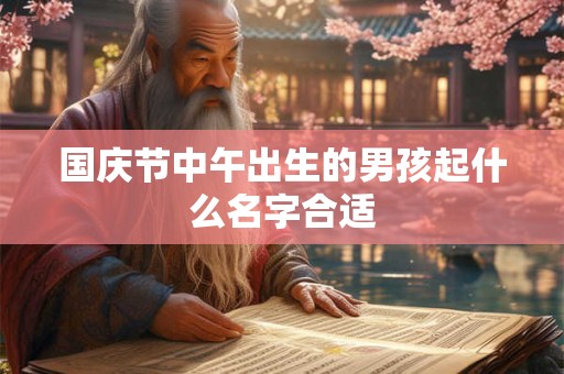 国庆节中午出生的男孩起什么名字合适