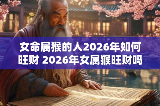 女命属猴的人2026年如何旺财 2026年女属猴旺财吗 女命属猴的人2026年如何旺财 2026年女属猴旺财吗