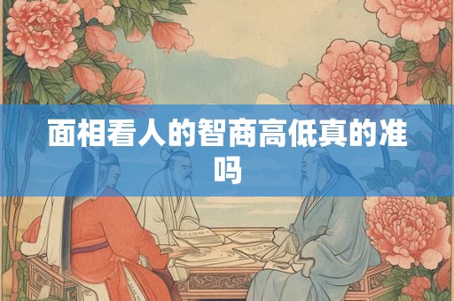面相看人的智商高低真的准吗