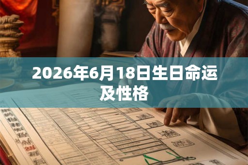 2026年6月18日生日命运及性格