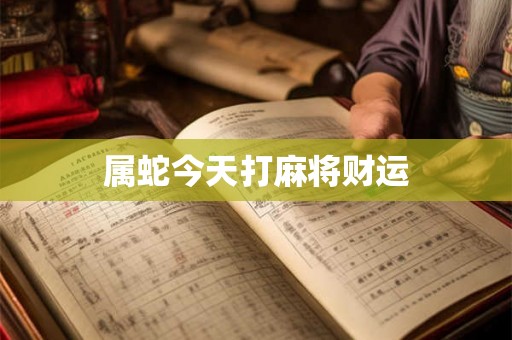 属蛇今天打麻将财运