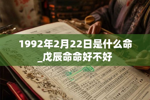 1992年2月22日是什么命_戊辰命命好不好
