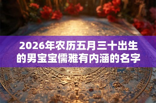 2026年农历五月三十出生的男宝宝儒雅有内涵的名字推荐