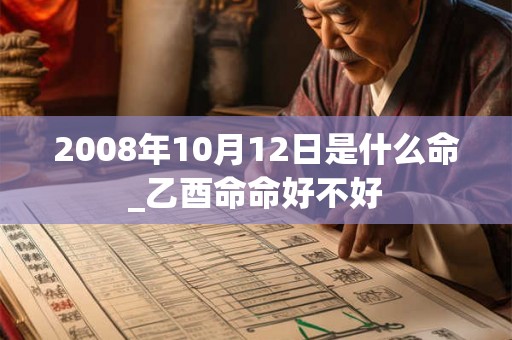 2008年10月12日是什么命_乙酉命命好不好