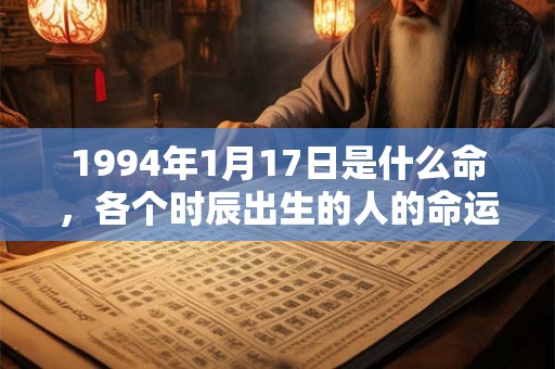 1994年1月17日是什么命,各个时辰出生的人的命运 1994年1月17日是什么命,各个时辰出生的人的命运