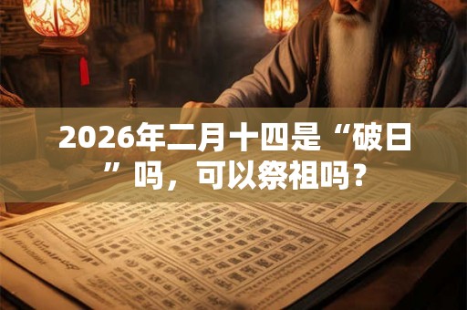 2026年二月十四是“破日”吗，可以祭祖吗？