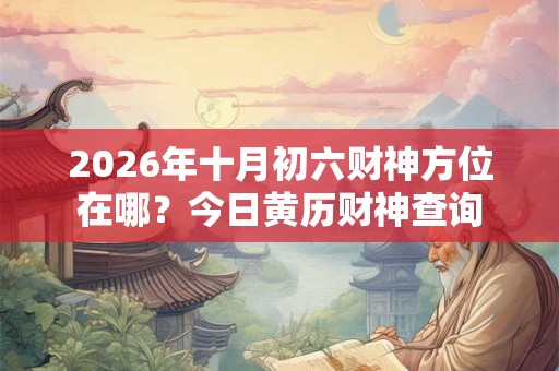 2026年十月初六财神方位在哪?今日黄历财神查询 2026年十月初六财神方位在哪?今日黄历财神查询
