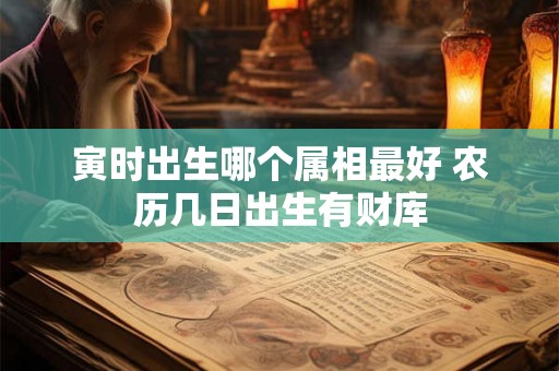 寅时出生哪个属相最好 农历几日出生有财库