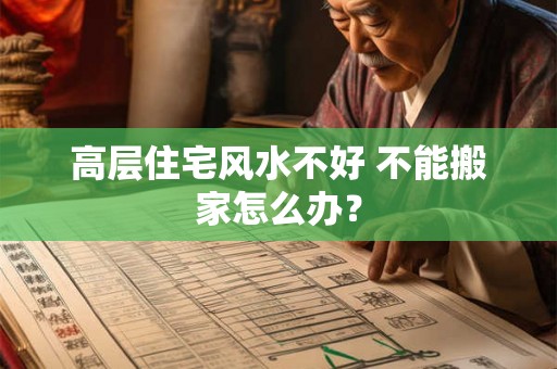 高层住宅风水不好 不能搬家怎么办？
