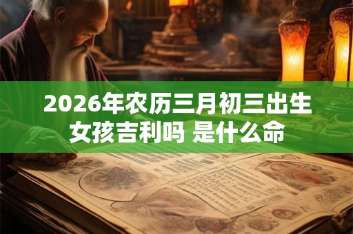 2026年农历三月初三出生女孩吉利吗 是什么命