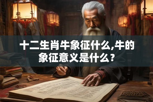 十二生肖牛象征什么,牛的象征意义是什么? 十二生肖牛象征什么,牛的象征意义是什么?