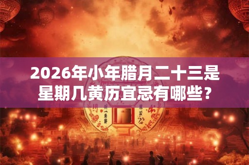 2026年小年腊月二十三是星期几黄历宜忌有哪些？