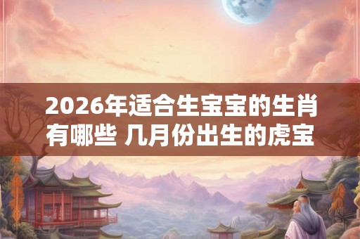 2026年适合生宝宝的生肖有哪些 几月份出生的虎宝宝最好命