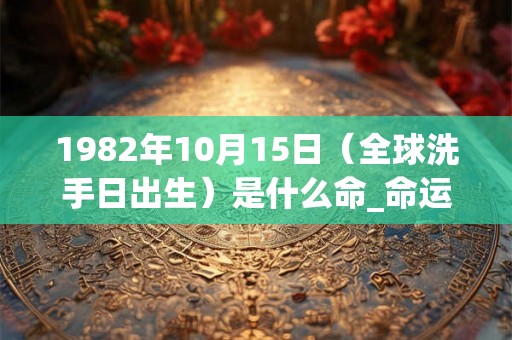 1982年10月15日（全球洗手日出生）是什么命_命运如何