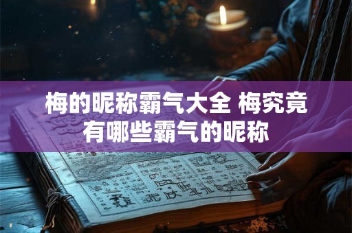 梅的昵称霸气大全 梅究竟有哪些霸气的昵称 梅的昵称霸气大全 梅究竟有哪些霸气的昵称
