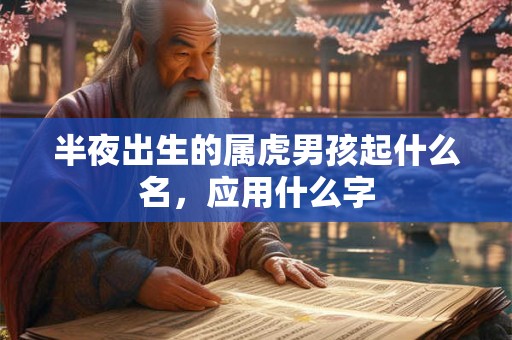 半夜出生的属虎男孩起什么名，应用什么字