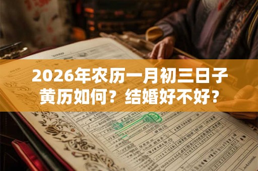 2026年农历一月初三日子黄历如何？结婚好不好？