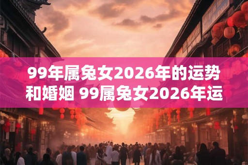 99年属兔女2026年的运势和婚姻 99属兔女2026年运势及婚姻如何 99年属兔女2026年的运势和婚姻 99属兔女2026年运势及婚姻如何