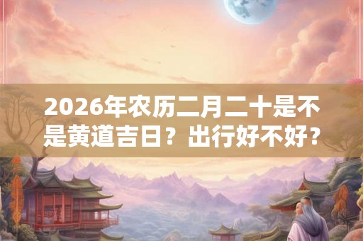 2026年农历二月二十是不是黄道吉日？出行好不好？