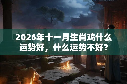 2026年十一月生肖鸡什么运势好，什么运势不好？