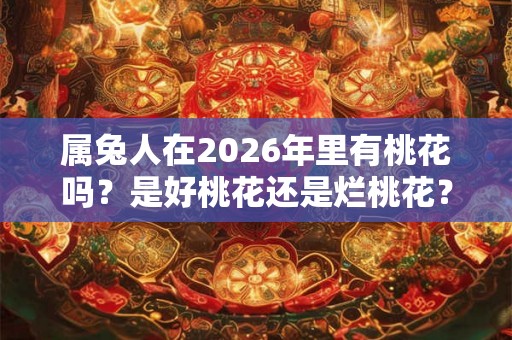属兔人在2026年里有桃花吗？是好桃花还是烂桃花？