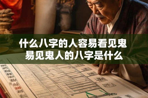 什么八字的人容易看见鬼 易见鬼人的八字是什么