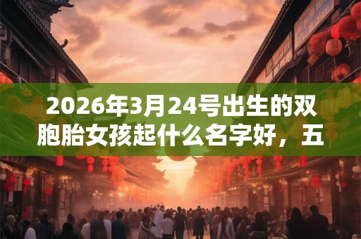 2026年3月24号出生的双胞胎女孩起什么名字好,五行属什么? 2026年3月24号出生的双胞胎女孩起什么名字好,五行属什么?