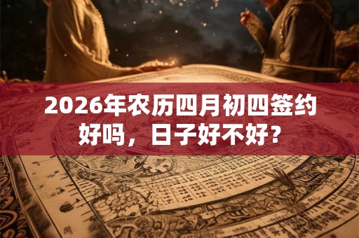2026年农历四月初四签约好吗,日子好不好? 2026年农历四月初四签约好吗,日子好不好?