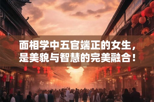 面相学中五官端正的女生，是美貌与智慧的完美融合！