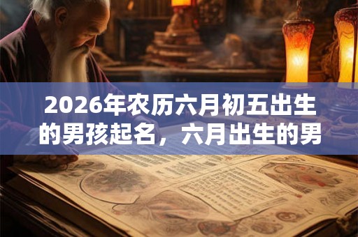 2026年农历六月初五出生的男孩起名，六月出生的男孩性格如何？