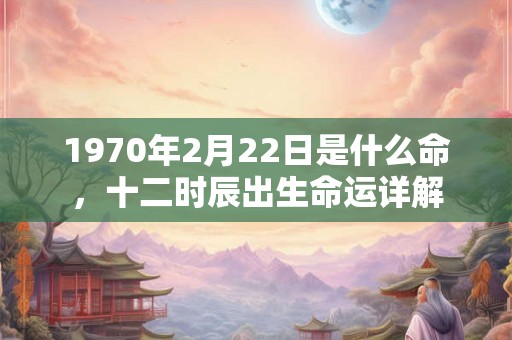 1970年2月22日是什么命，十二时辰出生命运详解