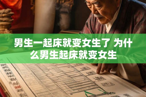 男生一起床就变女生了 为什么男生起床就变女生