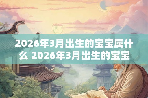 2026年3月出生的宝宝属什么 2026年3月出生的宝宝是什么命 2026年3月出生的宝宝属什么 2026年3月出生的宝宝是什么命