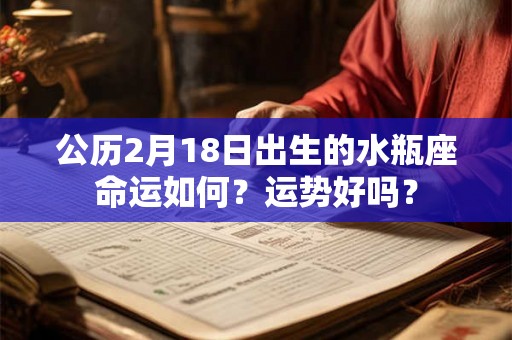 公历2月18日出生的水瓶座命运如何？运势好吗？