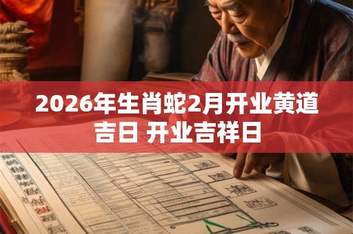 2026年生肖蛇2月开业黄道吉日 开业吉祥日