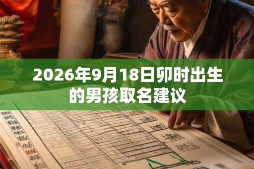 2026年9月18日卯时出生的男孩取名建议